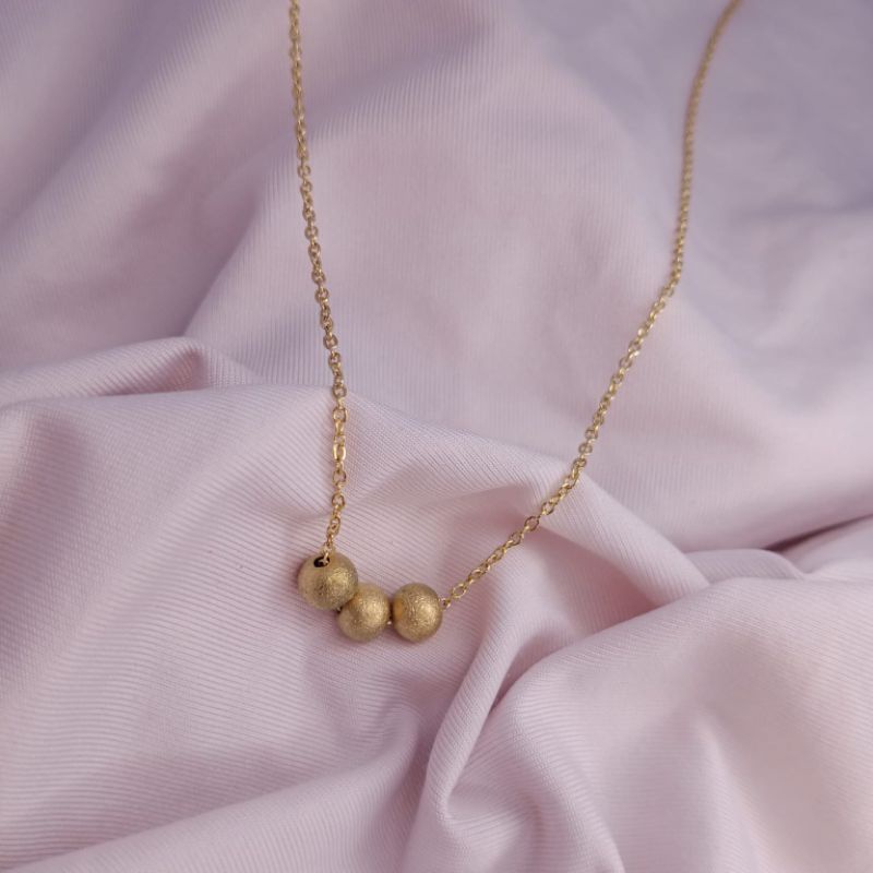 kalung rantai titanium bola pasir merica kalung titanium asli kalung wanita kalung murah kalung 18k 