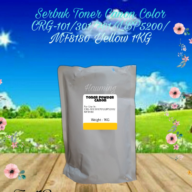 Serbuk Toner Canon CRG 101 301 701 LBP5200 LBP2140 MF8180 MF8180c LBP 5200 2410 Yellow 1kg