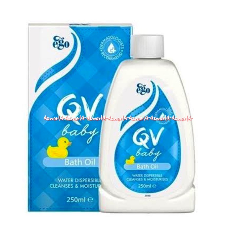 QV Baby Bath Oil 250ml Water Dispersible Cleanser &amp; Moisturizer Melembabkan Kulit Bayi Sensitif QVBaby