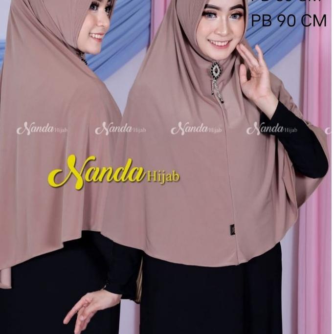 ♘ Nanda hijab jilbab Jersey SUPER bergo Jersey syar'i Jersey ☜