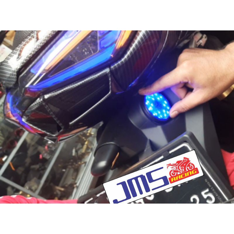 lampu led mata kucing yamaha nmax new spakboard belakang warna merah dan biru pnp