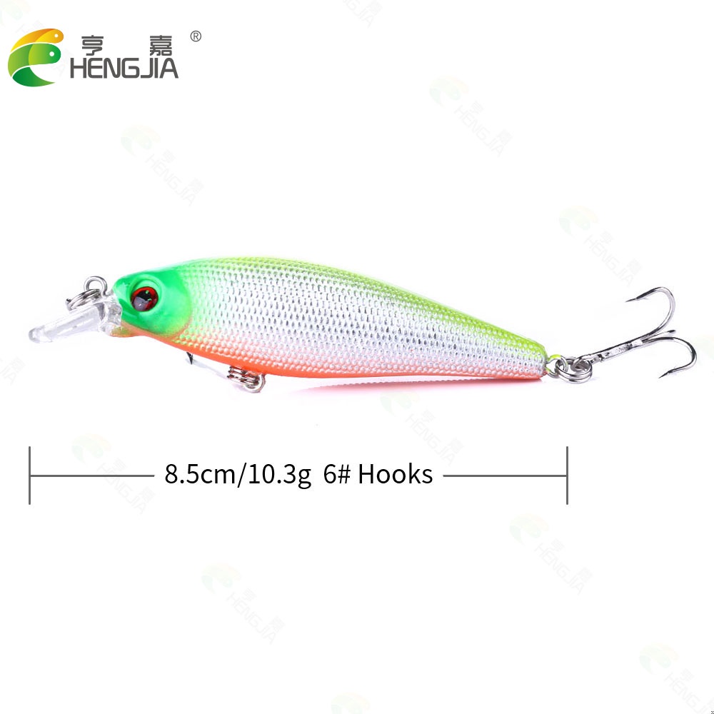 Hengjia 4pcs Umpan Pancing Tiruan Bentuk Ikan Kecil 8.5cm 10.3g