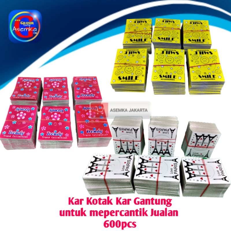 [GPA] Kar Kotak Label 5x6,5cm 6 ikat  Kar label variasi aksesoris