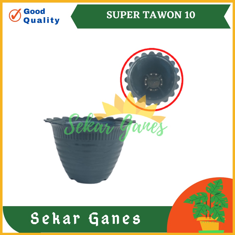 SEKARGANES Pot Super Tawon 10 Cm Hitam Garden Of Love Pot Tawon 10cm Lusinan Tirus Jet Putih Hitam