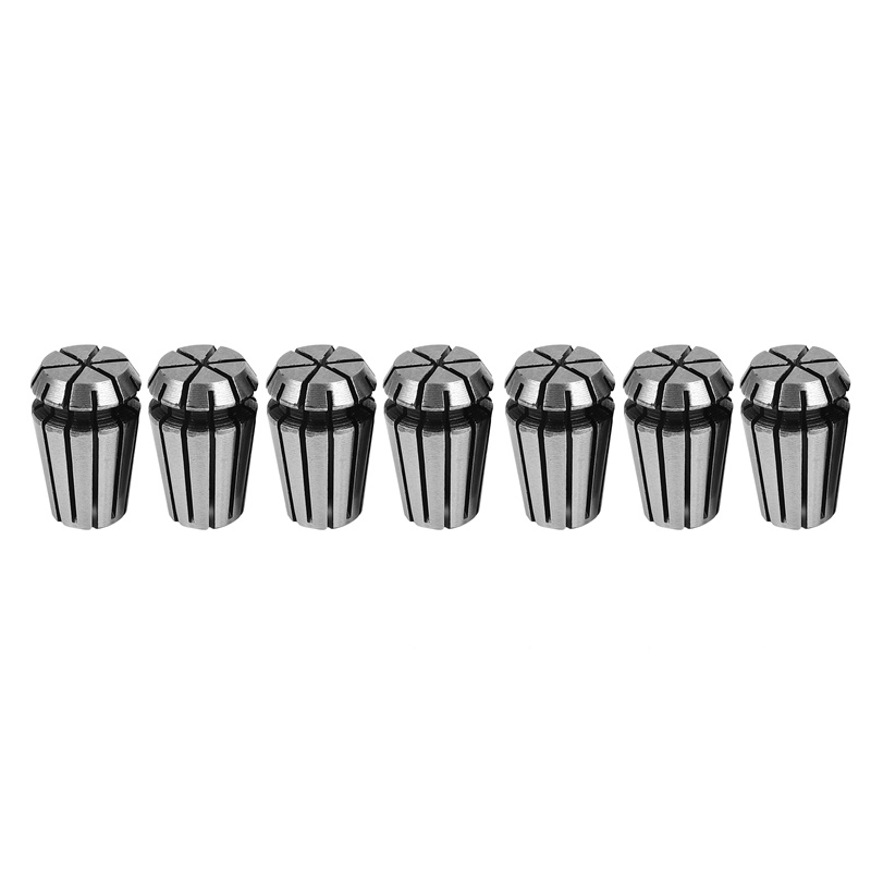 7Pcs Collet ER11 1 / 2 / 3 / 4 / 5 / 6 / 7mm Bahan Baja Dengan Shaft Motor 5mm ER11A