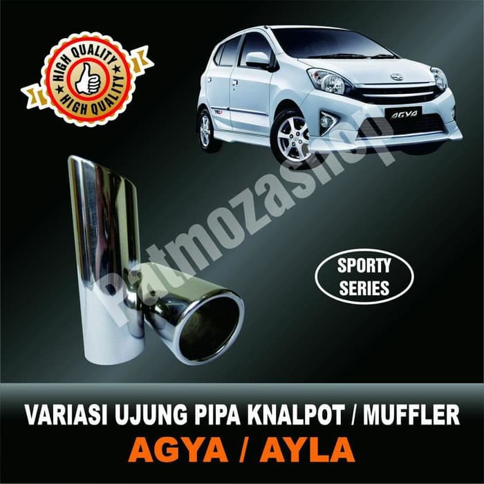 Muffler Variasi Ujung Pipa Knalpot Sporty Agya &amp- Ayla