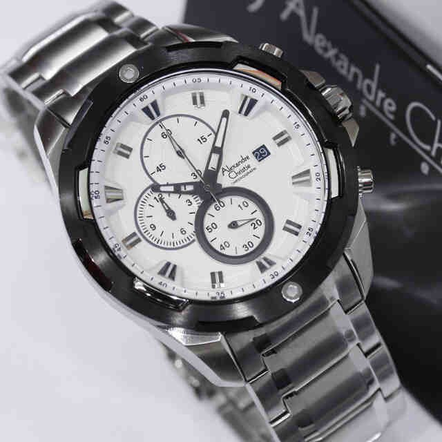 JAM TANGAN PRIA ALEXANDRE CHRISTIE AC6305 SILVER ORIGINAL BERGARANSI RESMI