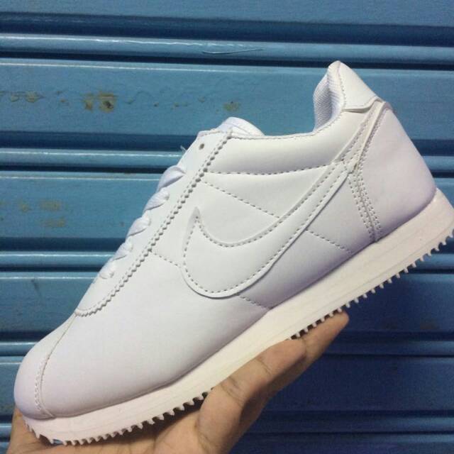 nike cortez full white