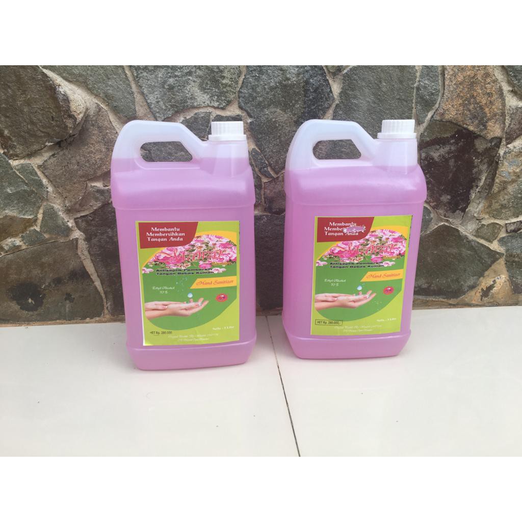 REFILL HAND SANITIZER 5 LITER CAIR WANGI MAWAR 5 LT Antiseptic