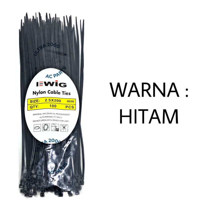 CABLE TIES / KABEL TIES EWIG 2.5 mm x 20 CM / Tali Tis Pengikat Ripe Krek Kecil