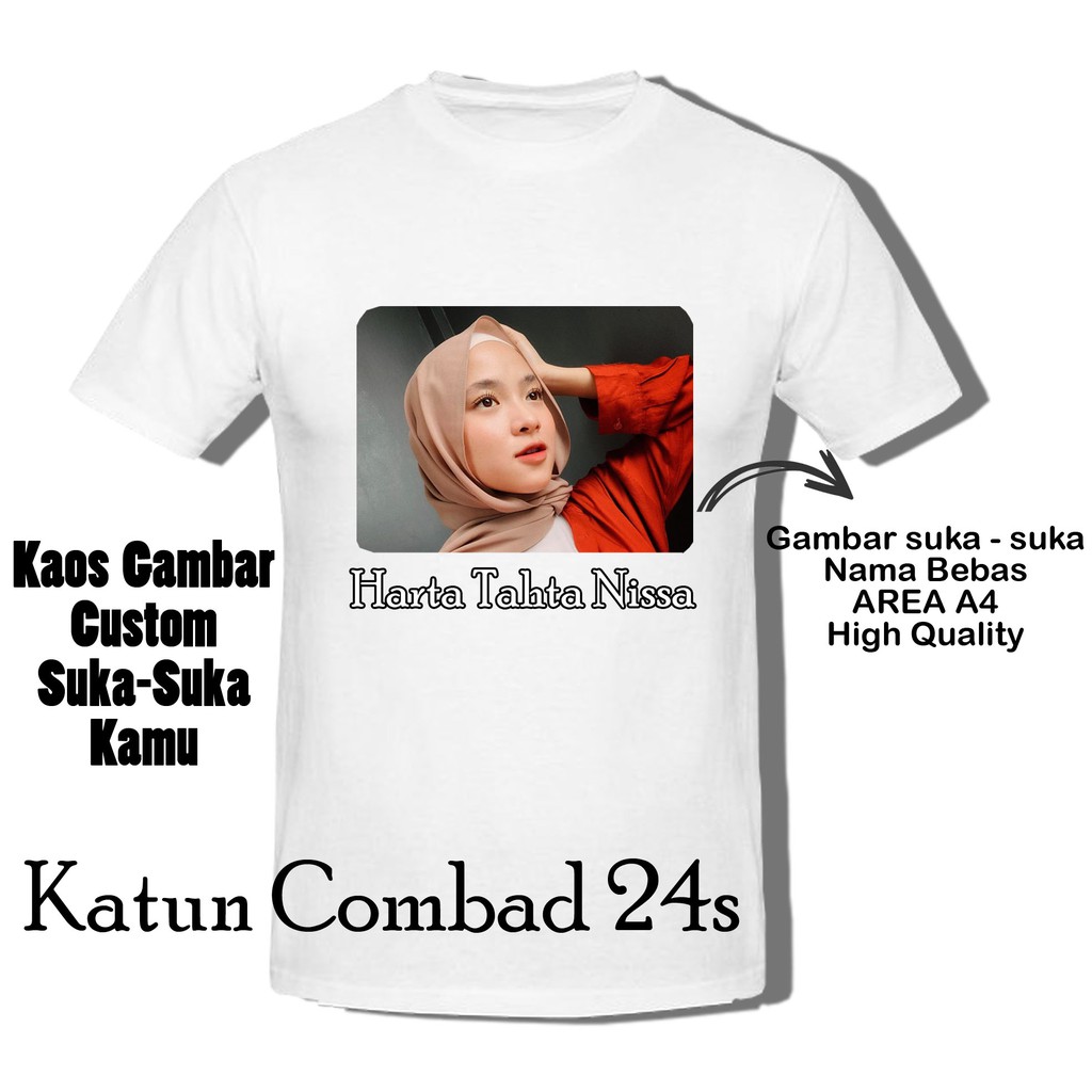 BAJU KAOS SABLON CUSTOM FOTO SENDIRI