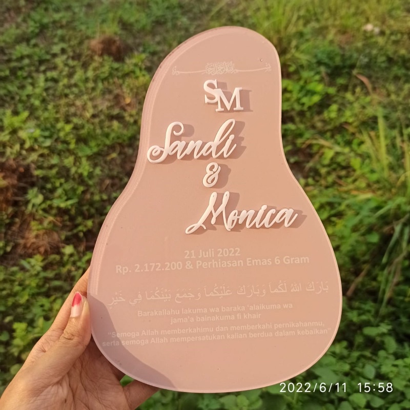 Bahan mahar Aesthetic Akrilik