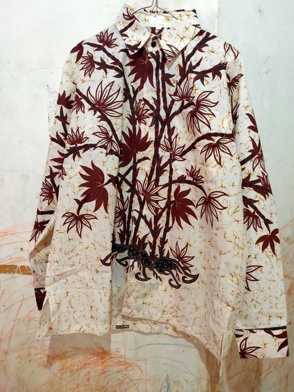 Kemeja Batik Pria Semi Sutra Sanwoz Puring Istimewa