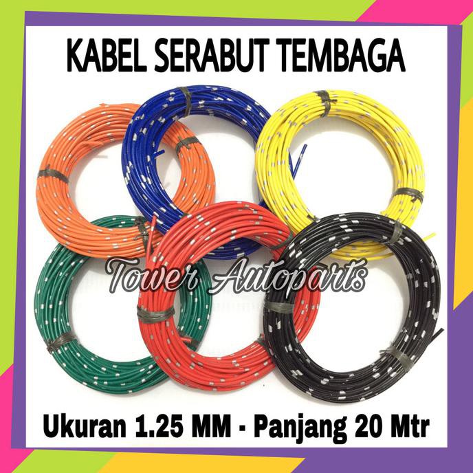 Kabel Bintik Jepang 1.25 Mm / Kabel Body Astra Mobil Motor 1.25 Mm
