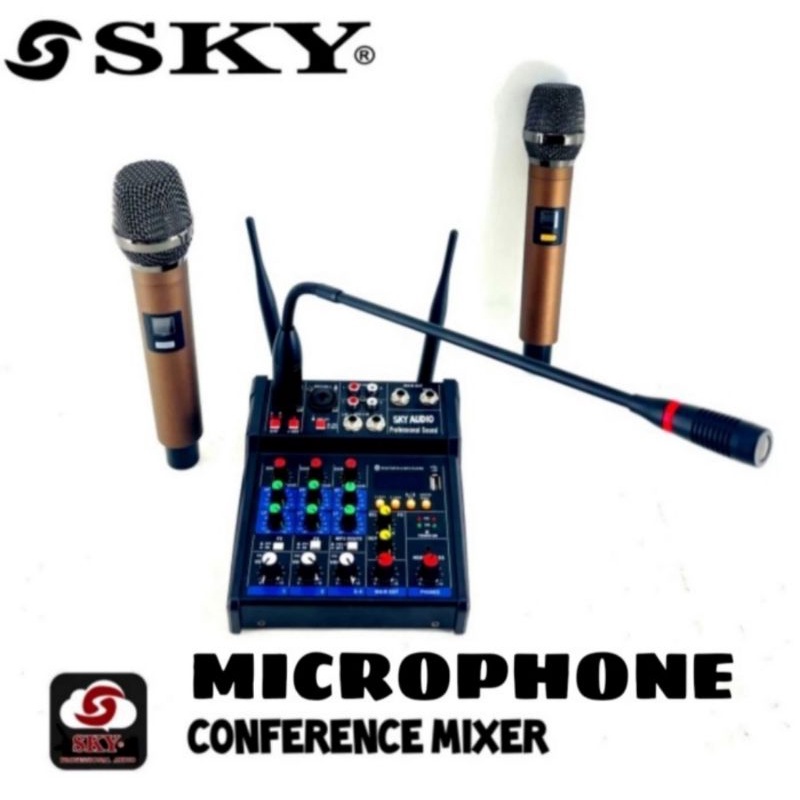 Mixer Mini Podcast Conference SKY Audio Garansi 2 Tahun