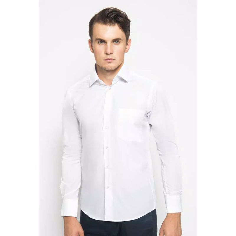 kemeja putih kantor polos