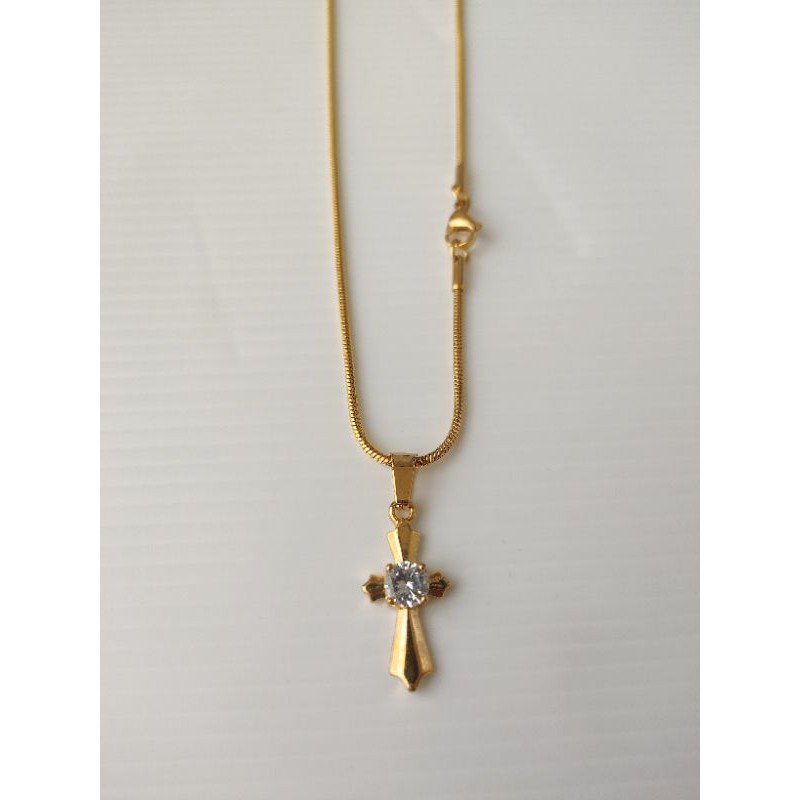 Kalung Salib Permata Import Kalung Rohani Kalung Titanium20