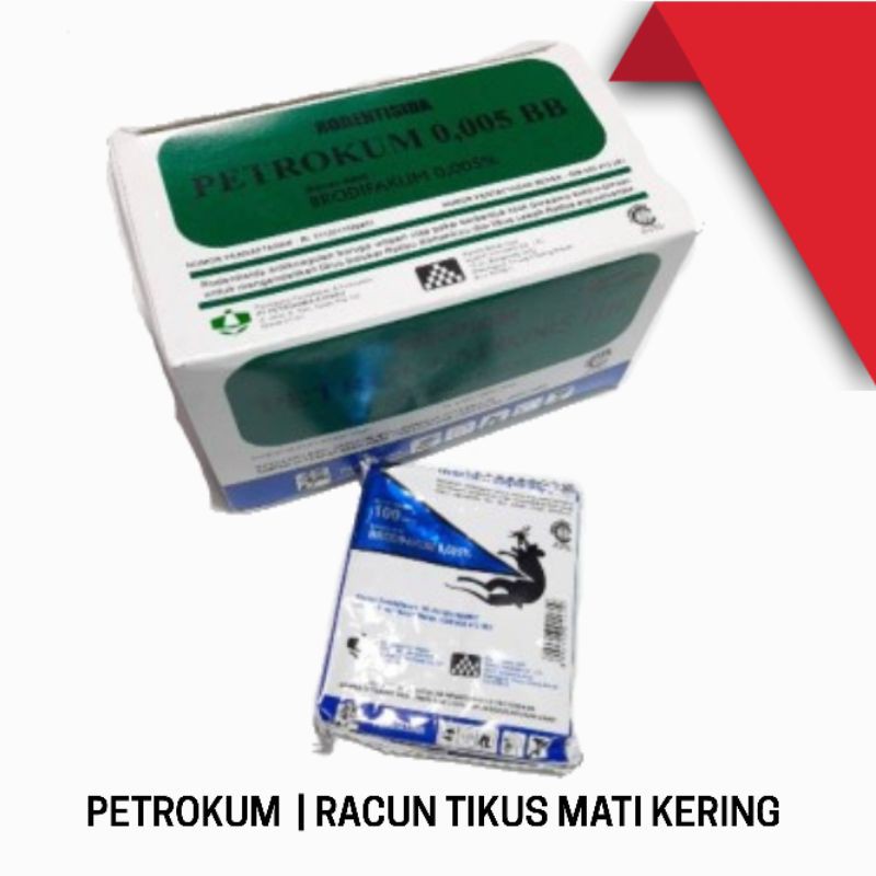 Racun Tikus Original PETROKUM | 1 Bok | Paling Ampuh Basmi Tikus | Mati kering Tanpa bau Grosir