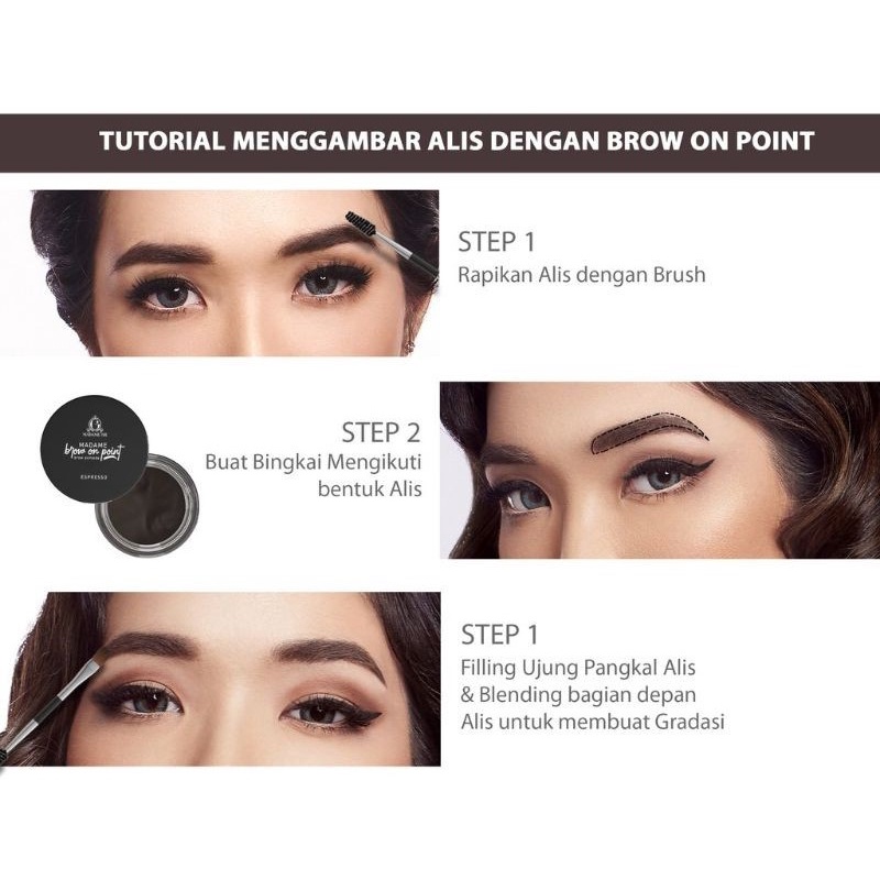 ❤ RATU ❤ Madame Gie Brow On Point | Make Up Eyebrow Pomade Cream | Pensil Alis Waterproof BPOM✔️