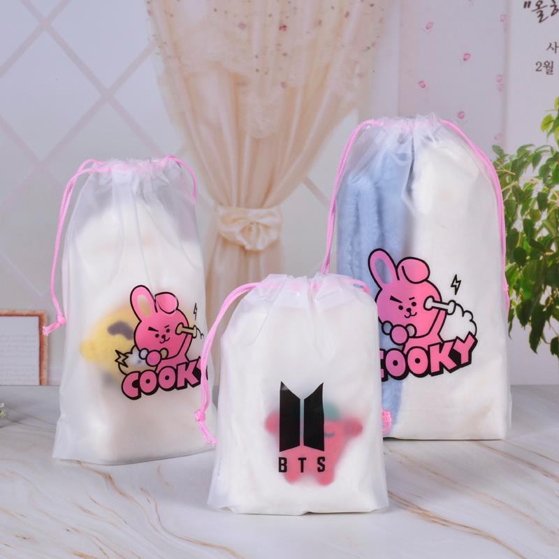 BV.ID PART1 PK058 TRAVEL POUCH MOTIF LUCU BROWN ORGANIZER SERBAGUNA POUCH SERUT POUCH ANTI AIR MURAH