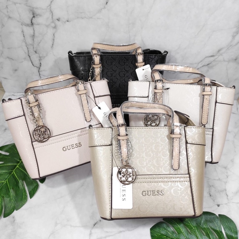 Tas Guess Delanay Hologram Mini Handbag Totebag Tas Jinjing Tas Salempang