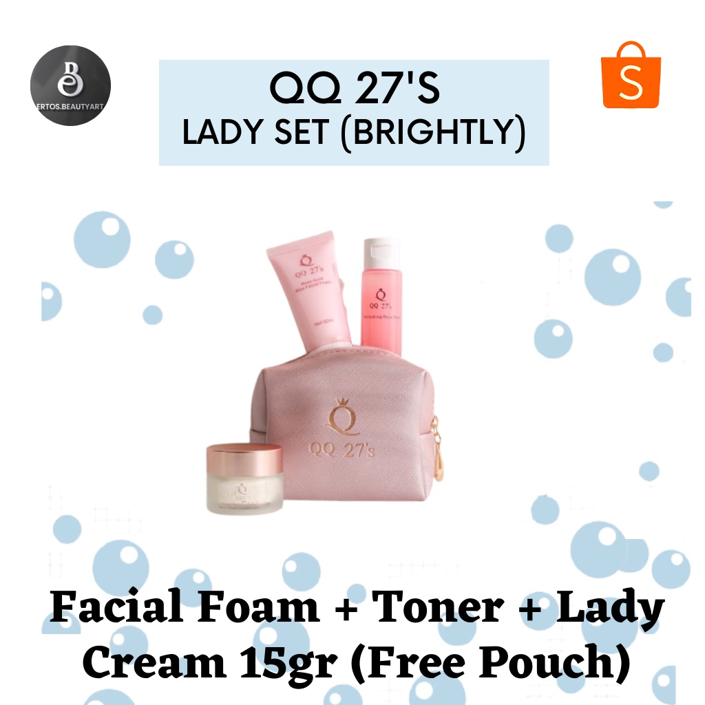 Travel Set Lady Cream QQ 27's | Facial Foam+Toner+Lady Cream 15gr