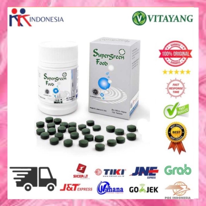 

Supergreen Food SGF VITAMIN MENINGKATKAN IMUNITAS BOOSTER 150 Tabs - 1 pak