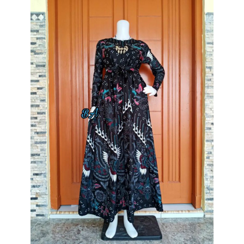 GAMIS BATIK SRIWEDARI MAXI BUMIL/BUSUI KATUN SOGAN ALLSIZE &amp; JUMBO