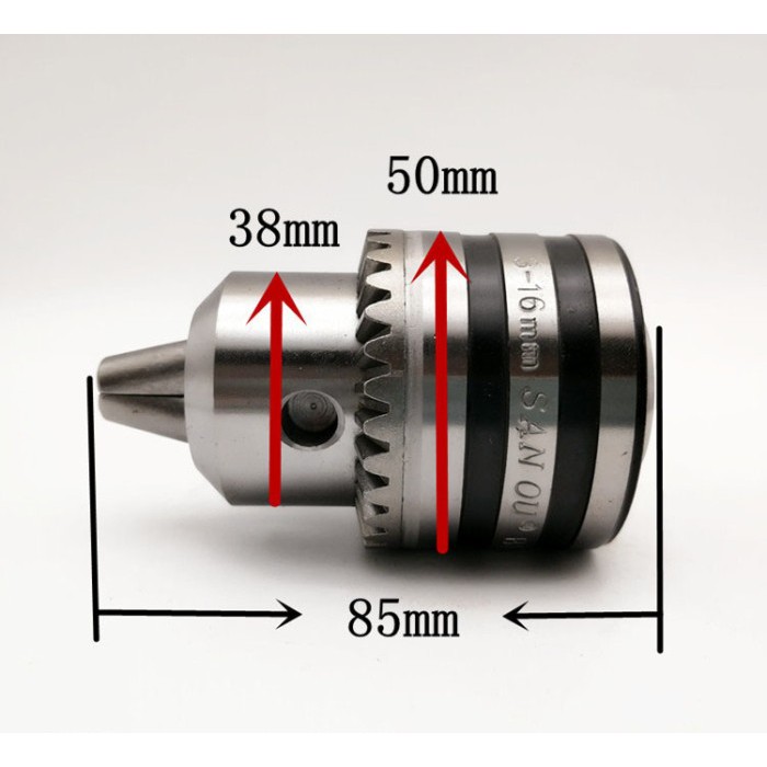 Drill B16 (3-16mm) plus 5mm shaft steel sleeve