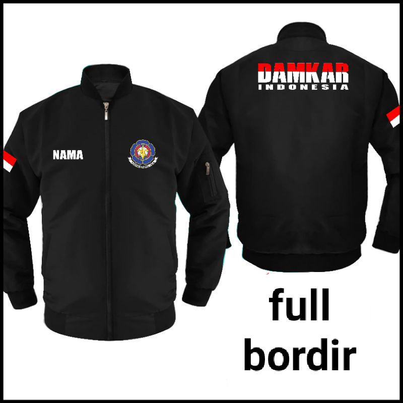 jaket bomber damkar full bordir jaket damkar jaket bomber pemadam kebakaran jaket pemadam kebakaran