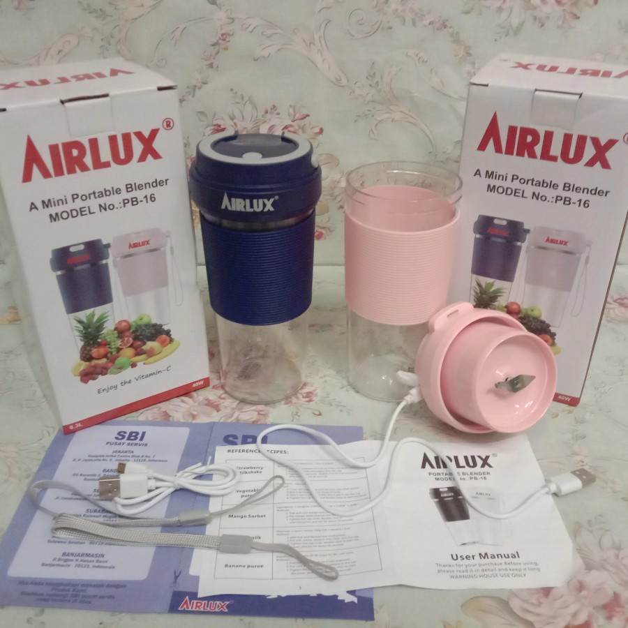 AIRLUX ELEKTRIK ELECTRIC MINI PORTABLE BLENDER KAPSUL JUICER HAND 300