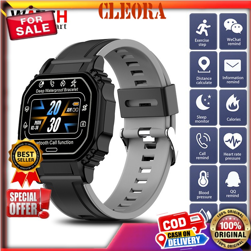SMARTWATCH Original Jam Tangan Pria Wanita Digital Smartwatch Bluetooth Heart Rate Sport Terbaru Arl