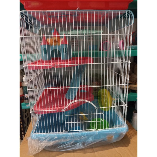 Kandang hamster JUMBO octagon 3 tingkat cinderela