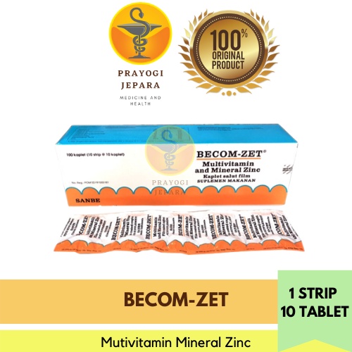 Jual BECOM ZET Strip 10 Tablet Multivitamin Daya Tahan Tubuh 