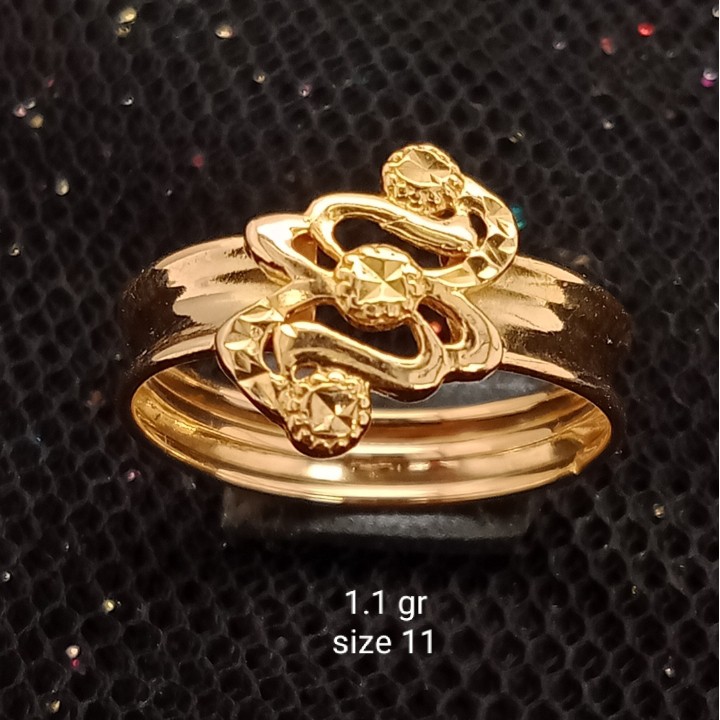 Cincin Emas 17 K - 1.1 gr Kadar 750 - 2804