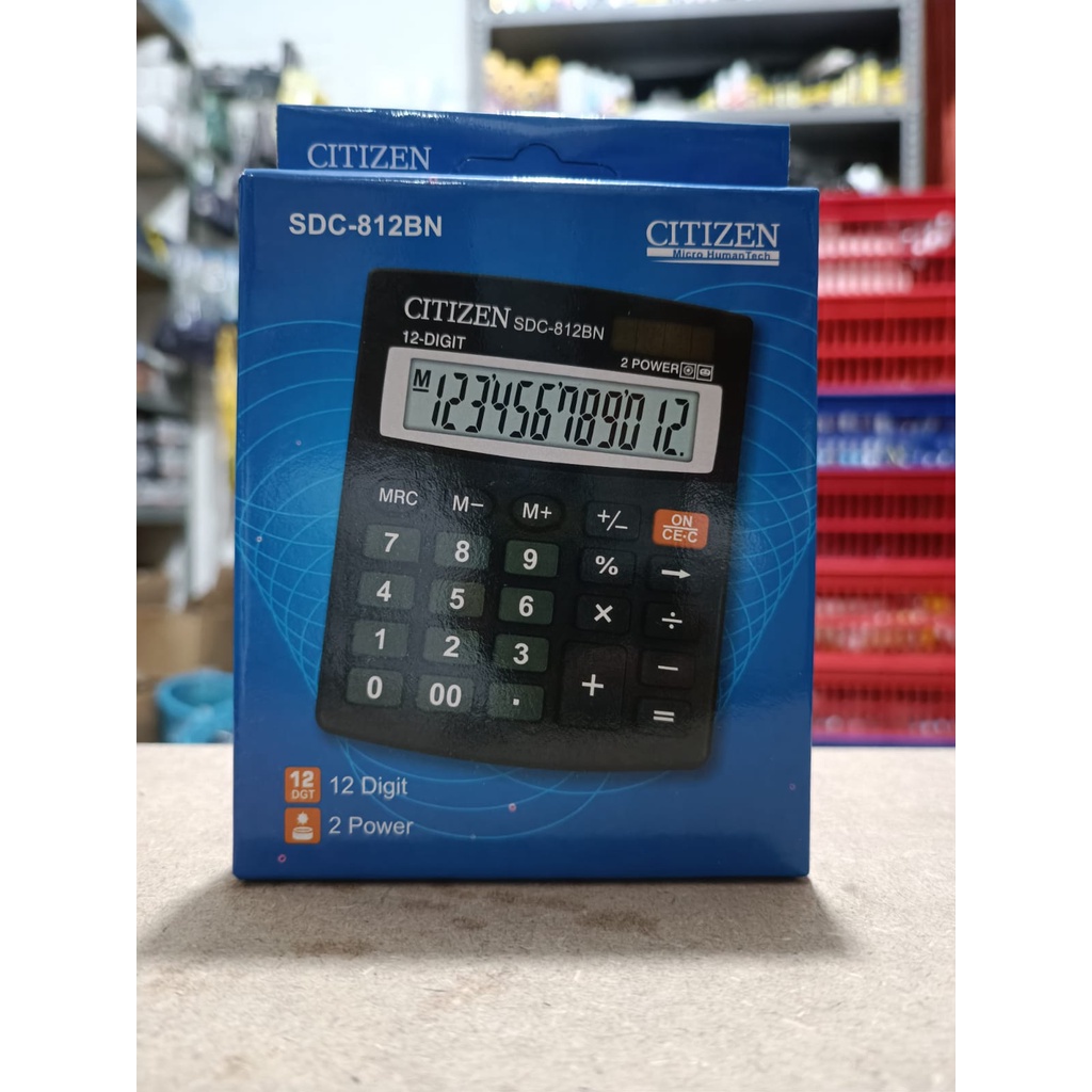 Kalkulator Citizen SDC-812BN 12 Digit / 2 Power / Kalkulator CT 812BN