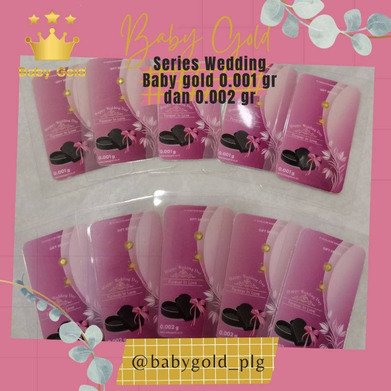 Emas Mini Baby Gold 0.001 gr dan 0.002 gr Gift Series Wedding Day