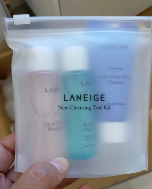 Laneige New Cleansing Trial Kit isi 3 items Biru