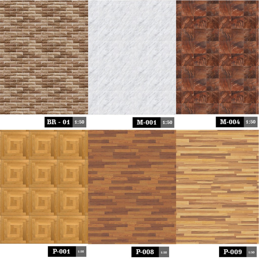 MINI BLOCKS / KERTAS MOTIF / MAKET INTERIOR / ARSITEK