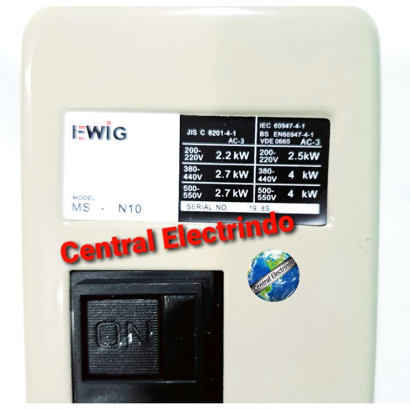 Magnetic Starter EWIG MSN 10 220V/380VAC.