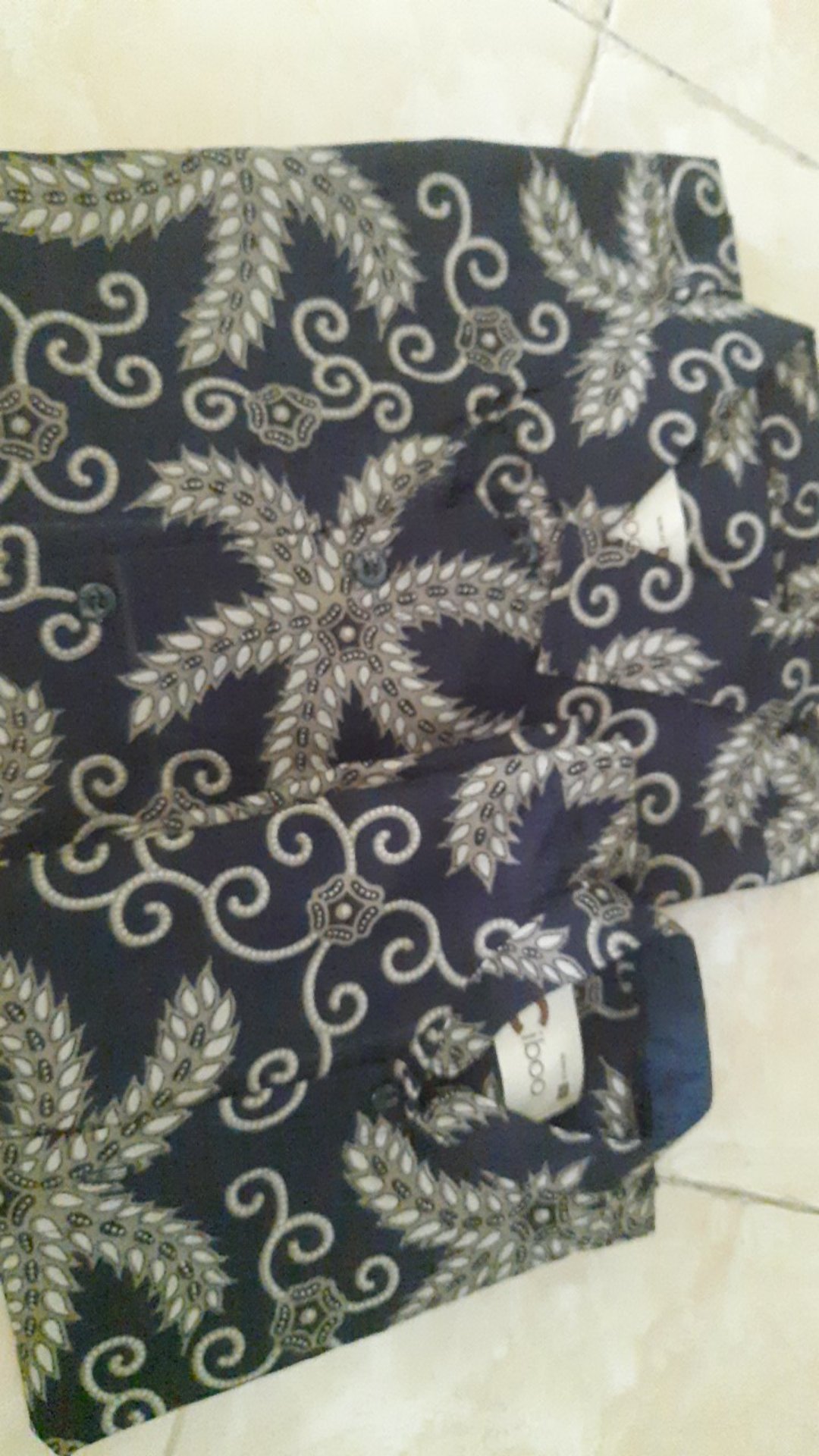 Kemeja Batik Anak Motif Best Seller Warna Biru Navy Slimfit