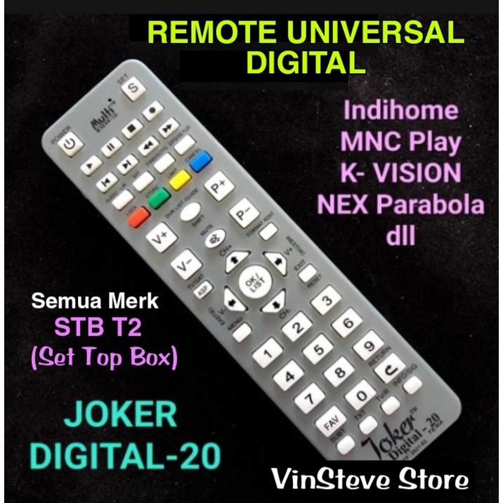 Remote Joker Digital-20 Tera (Remote Multi STB/Receiver/TV Kabel)