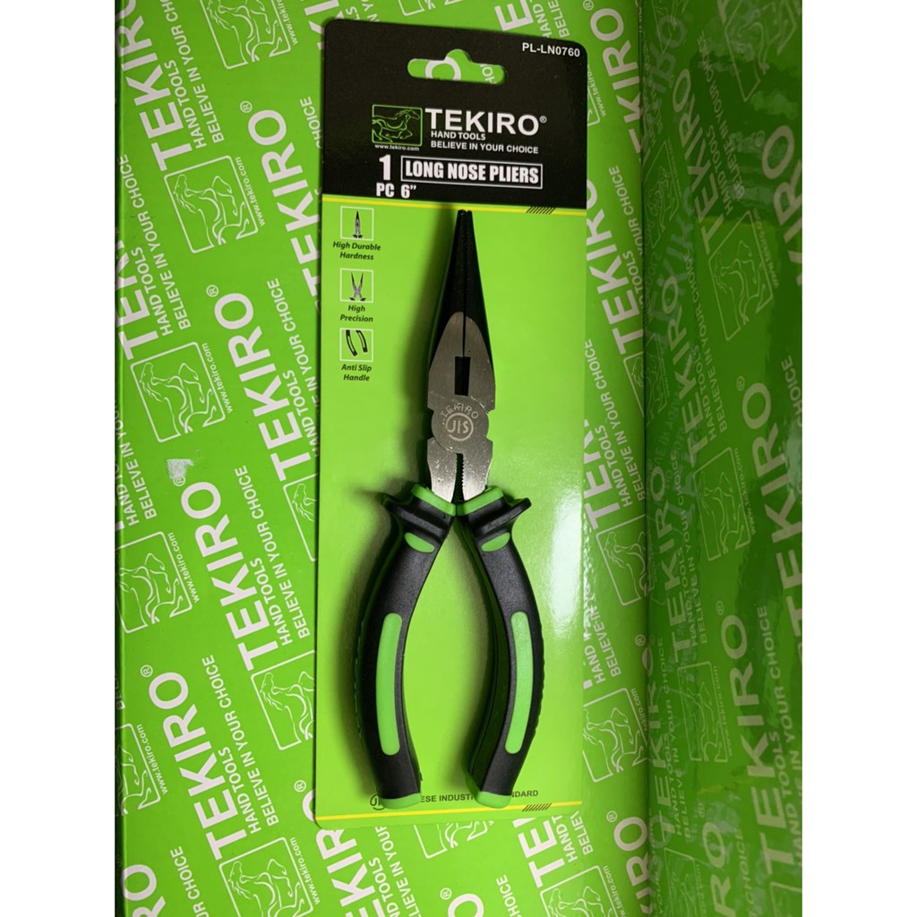 Tang Lancip Tekiro 6in TEKIRO Long Nose Pliers 6 Inch TEKIRO Tang Lancip PL-LN0760