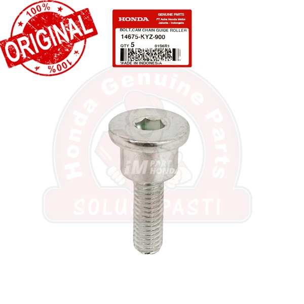 Original  Bolt Cam Chain Guide Roller Baut Rol Kamprat Blade Supra X 125 Helm in Fi 14675-KYZ-900 14