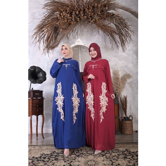 Gamis Sabrina Bordir Payet Free Manset Original Butik