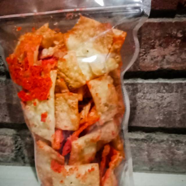 

KRIPIK PANGSIT KRIPSHITBANGJON RASA BALADO JAGUNG BAKAR, PADAT