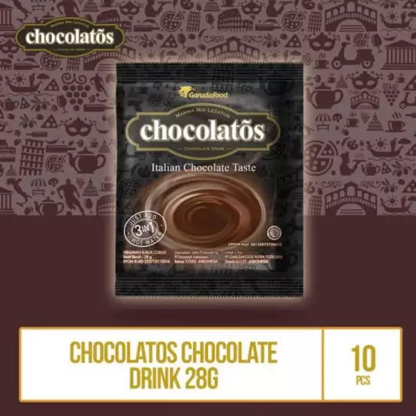 

Chocolatos chocolate drink sachet 28 g isi 10 pcs