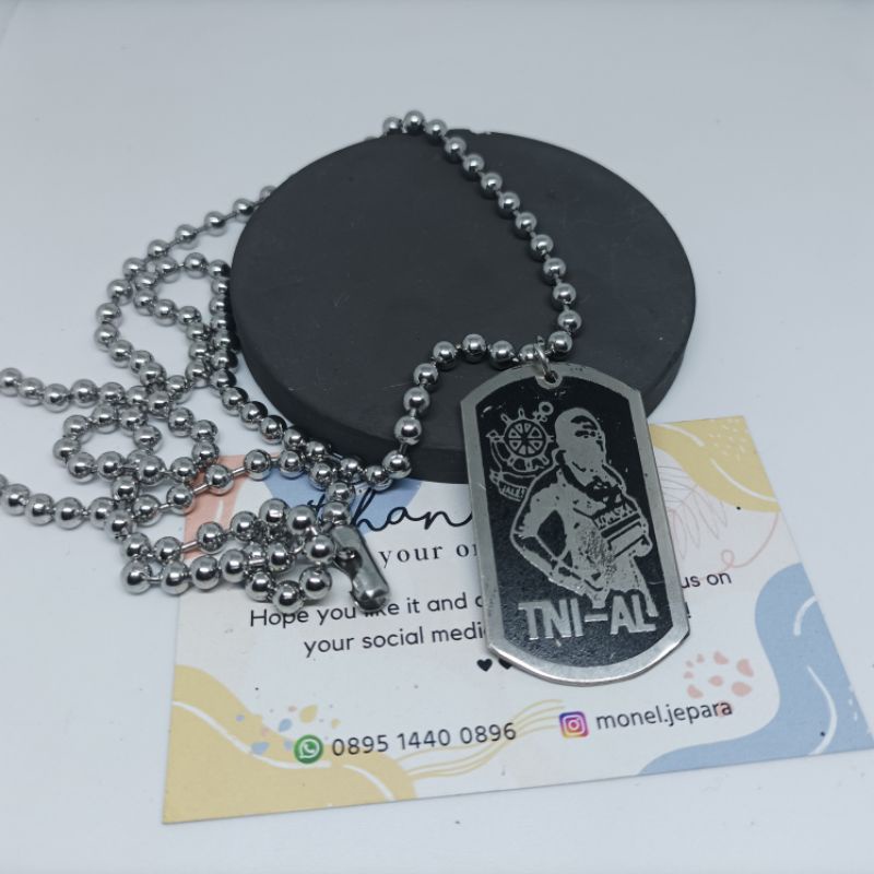 Kalung Logo TNI AL (Stainless Asli)