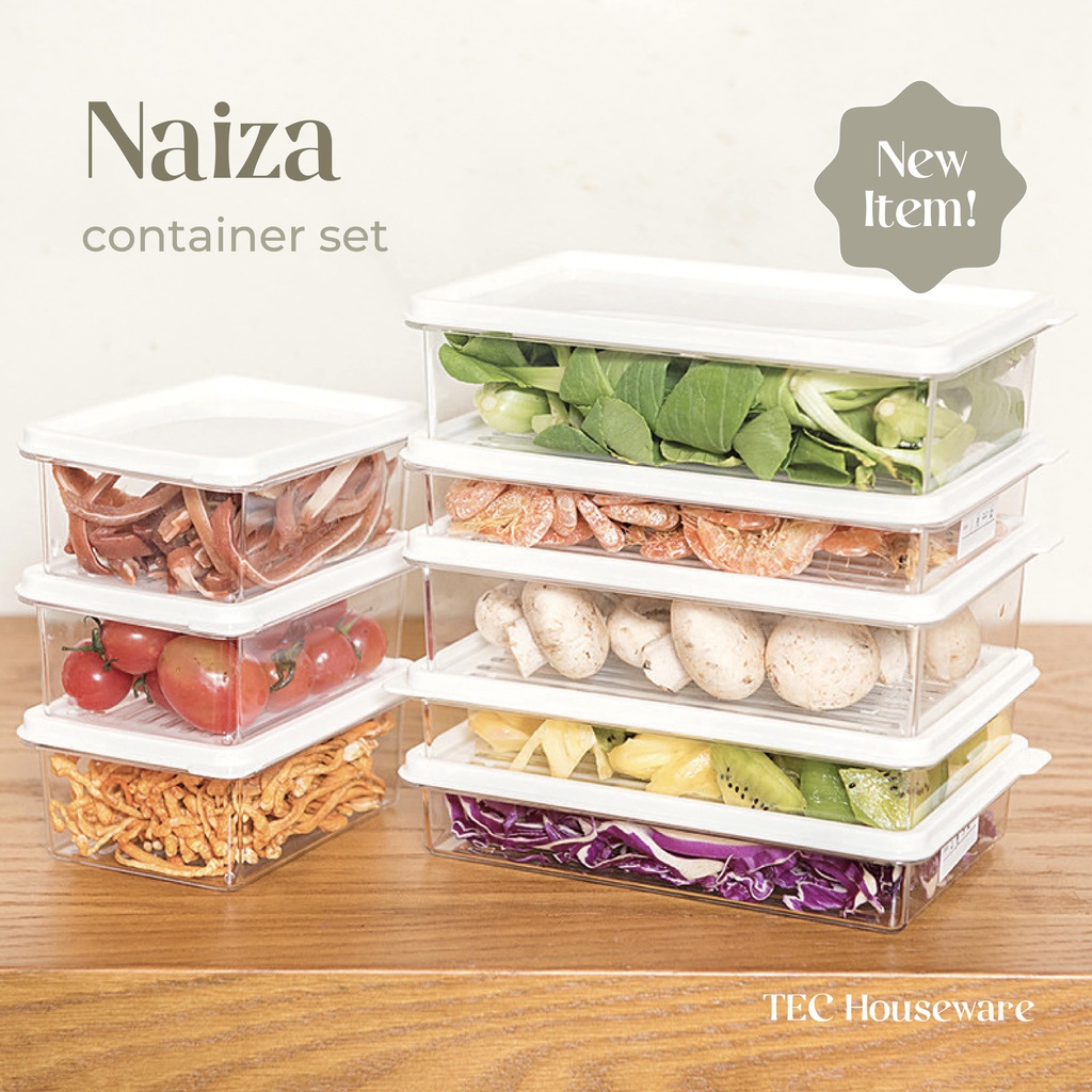 Wadah Tempat Penyimpanan • TEC • NAIZA Kotak Penyimpanan Makanan Kulkas Storage Box Fridge Food Kota