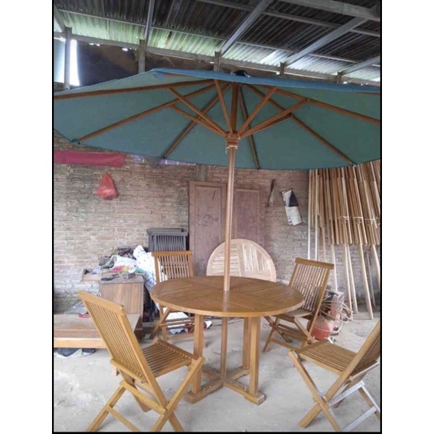 Meja taman kayu jati